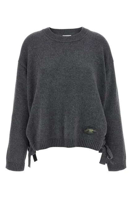 Side laces sweater - Gray