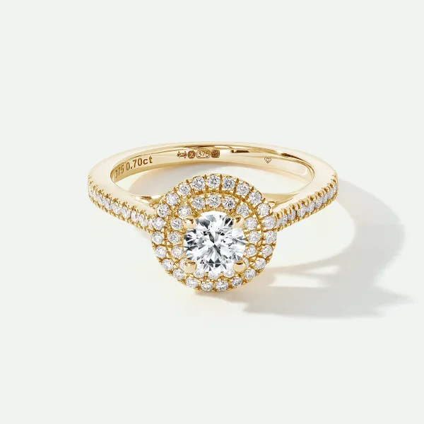 Sienna | 9ct Yellow Gold 070ct tw Lab Grown Diamond Ring - Size L
