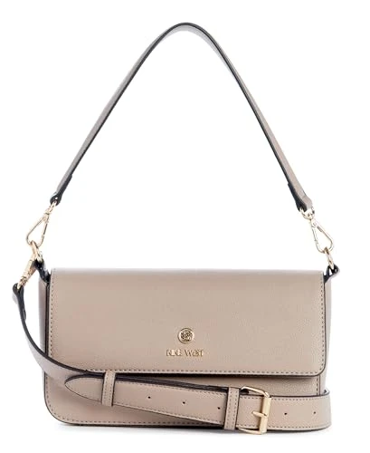 Siera Flap Shoulder Bag, Pumice, Small