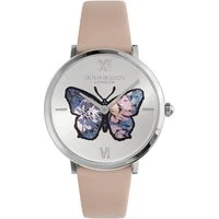 Signature Butterfly Pink Leather Watch