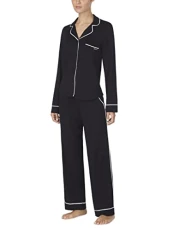 Signature PJ Top & Pant Set in Black Extra Small Black Signature PJ Top & Pant Set in Black Extra Small Black