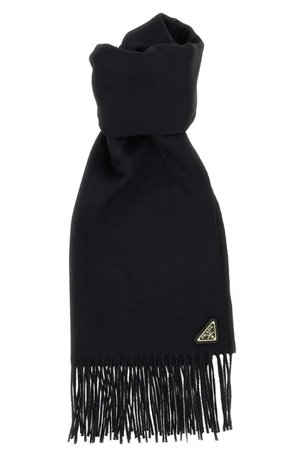Silk and cashmere scarf - Black