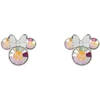 Silver  100 AB Crystal Minnie Studs - Silver