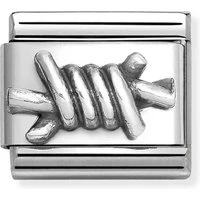 Silver 3D Barbed Wire Charm