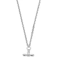 Silver Balanced Aura T-bar Necklace - 40cm