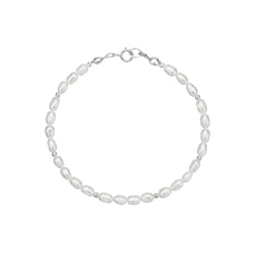 Silver Beaded Seed Pearl Bracelet