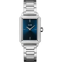 Silver + Blue Fluette Link Bracelet Watch - Silver