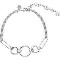 Silver Circle Chain Bracelet - Silver