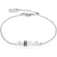 Silver Clear Mini Cubes Bracelet - Silver