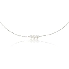 Silver Cluster Pearl Choker