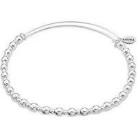 Silver Core Beaded Bangle