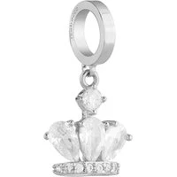 Silver Crown CZ Charm - Silver