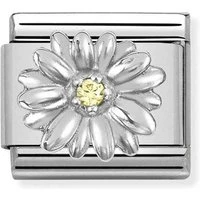 Silver Crystal Daisy Charm