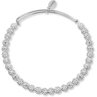 Silver Crystal Disco Ball Bangle - Silver