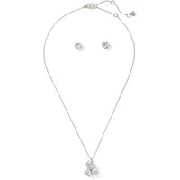 Silver Crystal Heart Gift Set - Silver