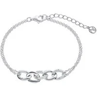 Silver Crystal Links Bracelet