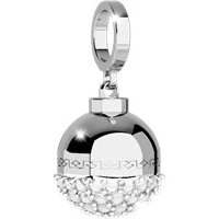 Silver Crystal Orb Charm - Silver