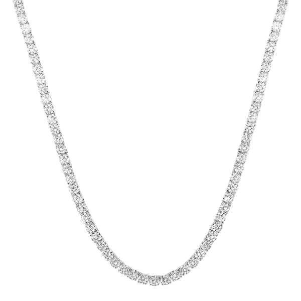 Silver Cz Necklace - Multi