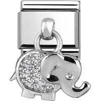 Silver Dangly Elephant Charm