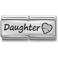 Silver Daughter Double Plate Charm