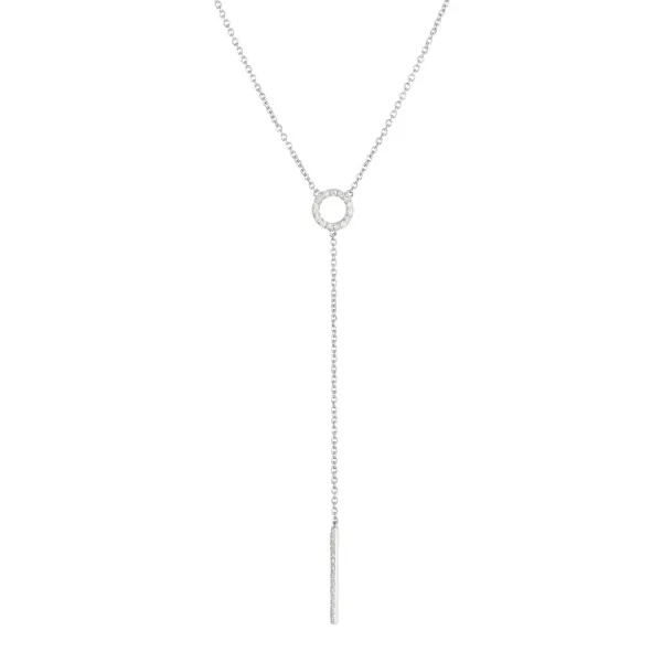 Silver Diamond Hanging Necklace