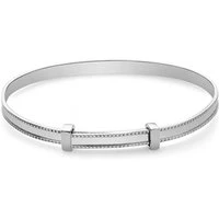 Silver Dotted Childrens Bangle - Adjustable