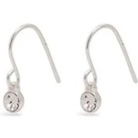 Silver Drop Crystal Earrings