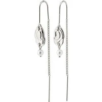 Silver Emilie Drop Chain Earrings - Silver