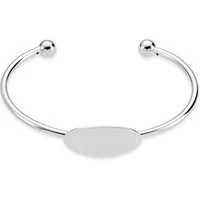 Silver Engravable Kids Bangle - One Size