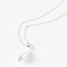 Silver Fae Facet Form Pendant Necklace