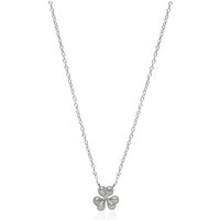 Silver Faith Hope Love Shamrock Necklace - Silver