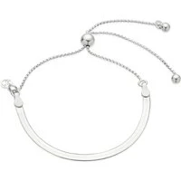 Silver Flat Snake Chain Bracelet - Silver