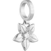 Silver Flower Charm - Silver