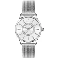 Silver Glitter Mesh Watch - Silver