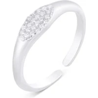 Silver Glitz Adjustable Ring - Silver