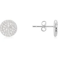 Silver Glitz Stud Earrings - Silver