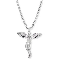 Silver Guardian Angel Necklace - Silver