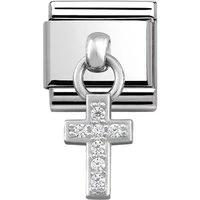 Silver Hanging Cross Charm