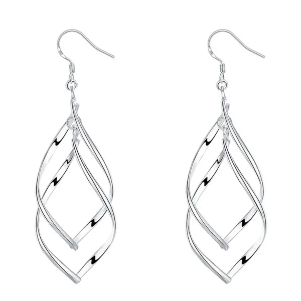 Silver Hanging Earrings - Gold