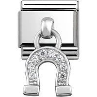 Silver Hanging Horseshoe Charm