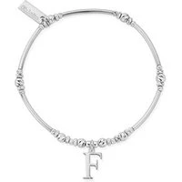 Silver Iconic F Initial Bracelet - Silver