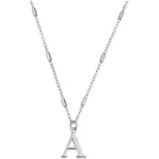 Silver Iconic Initial Necklace - Letter A