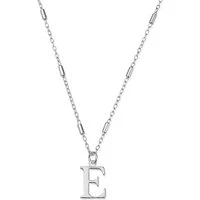 Silver Iconic Initial Necklace - Letter E