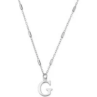 Silver Iconic Initial Necklace - Letter G