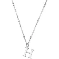 Silver Iconic Initial Necklace - Letter H