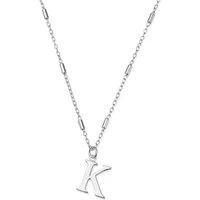 Silver Iconic Initial Necklace - Letter K