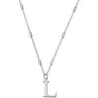 Silver Iconic Initial Necklace - Letter L