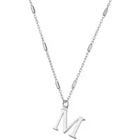 Silver Iconic Initial Necklace - Letter M