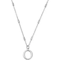 Silver Iconic Initial Necklace - Letter O