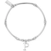 Silver Iconic P Initial Bracelet - Silver